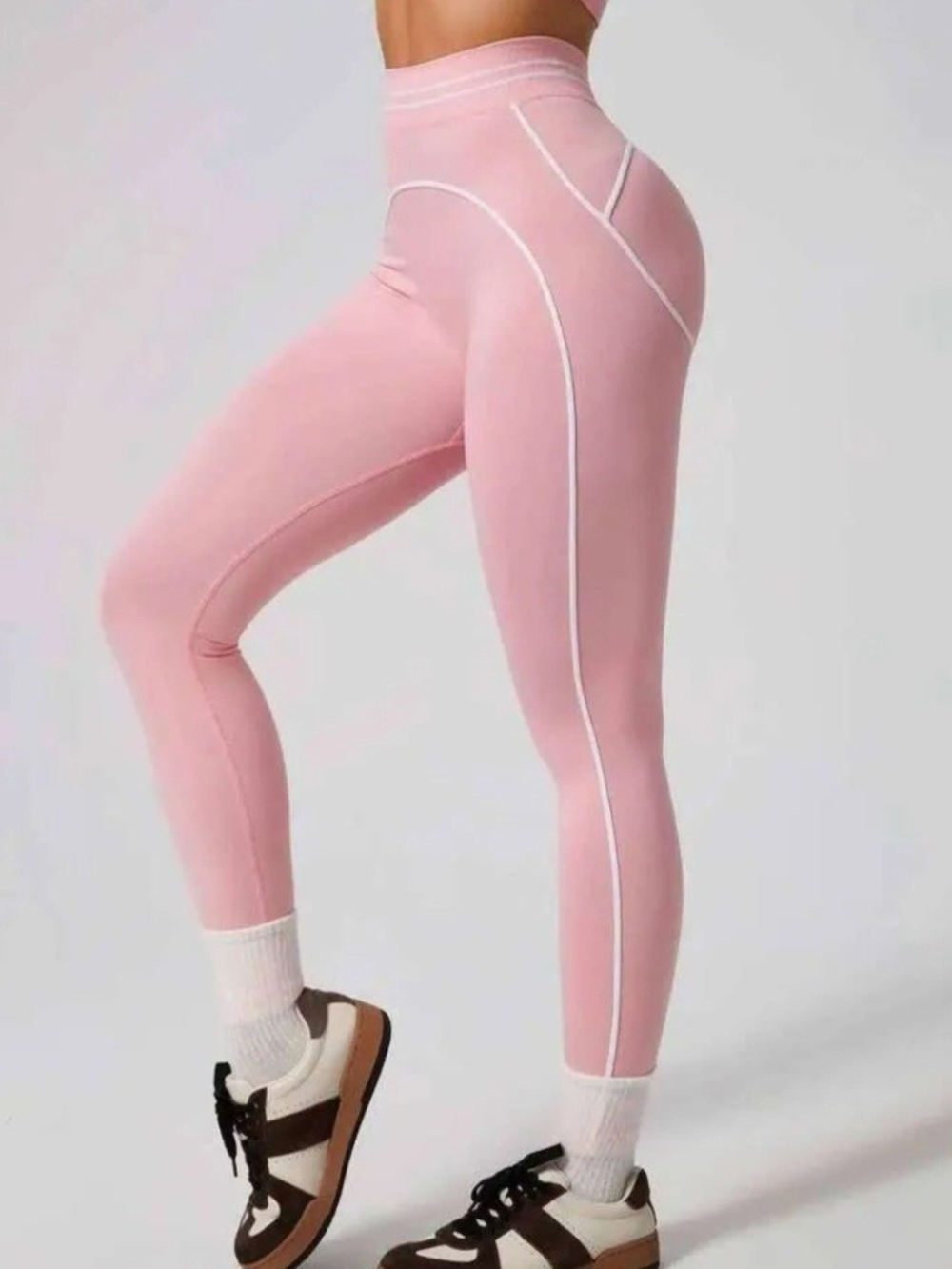 ALO Yoga💎 Pink High-Waist Seam-Detail Leggings